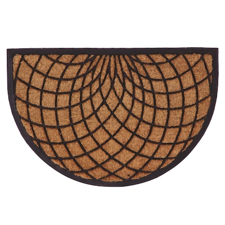 Configuracion 24 x 36 in. Olympia Semicircle Doormat Natural & Black CO2830944